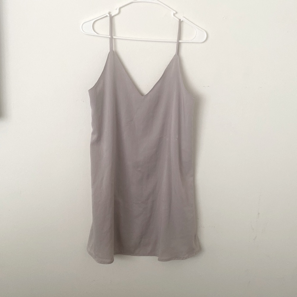 Flowy strappy dress, silver/grey